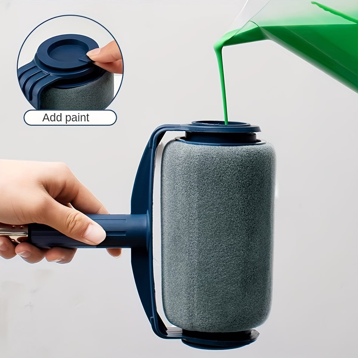 Rodillo de pintura recargable para pintura de pared sin punto ciego